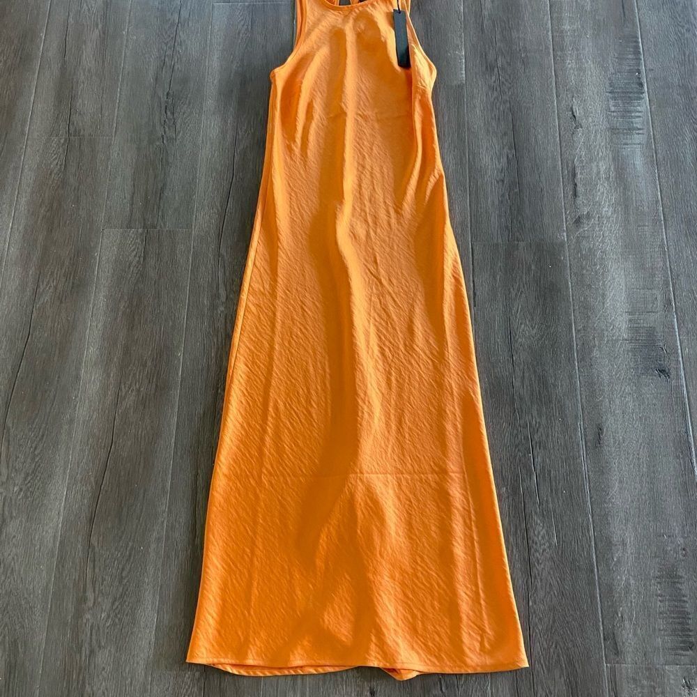 House of Harlow 1960 Orange Satin Midi Dress - Picture 6 of 6